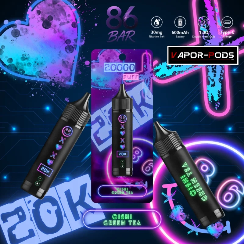 86 BAR 20000 puffs_Oishi Green Tea